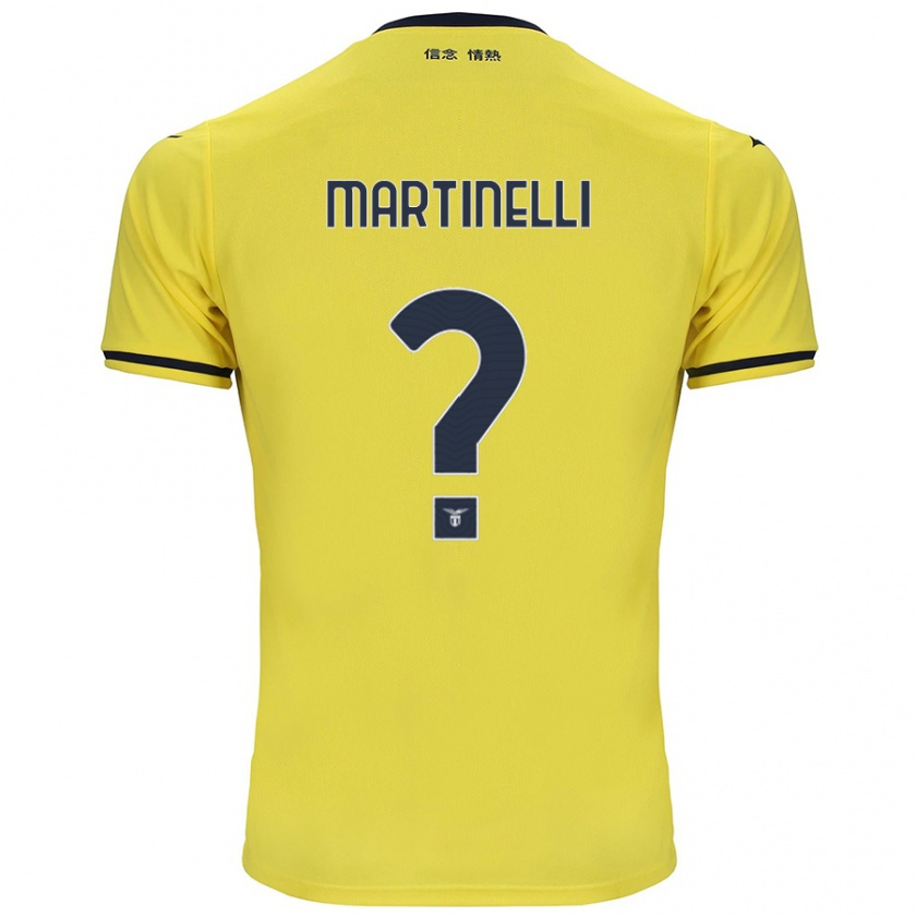 Kandiny Enfant Maillot Leonardo Martinelli #0 Jaune Tenues Extérieur 2024/25 T-Shirt