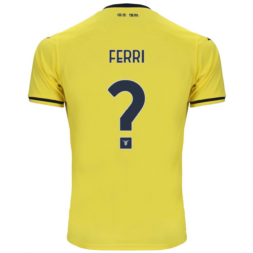 Kandiny Enfant Maillot Mattia Ferri #0 Jaune Tenues Extérieur 2024/25 T-Shirt