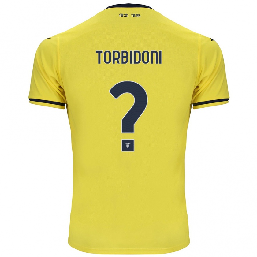 Kandiny Enfant Maillot Marco Torbidoni #0 Jaune Tenues Extérieur 2024/25 T-Shirt