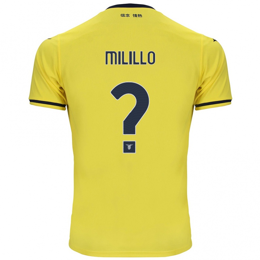 Kandiny Enfant Maillot Flavio Milillo #0 Jaune Tenues Extérieur 2024/25 T-Shirt