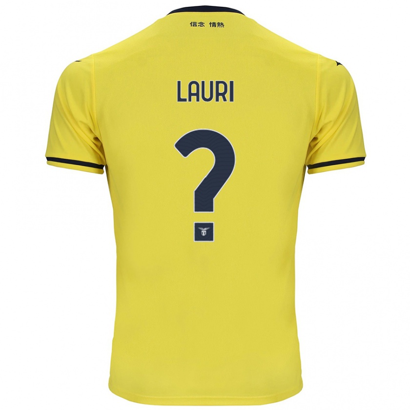 Kandiny Enfant Maillot Giacomo Lauri #0 Jaune Tenues Extérieur 2024/25 T-Shirt