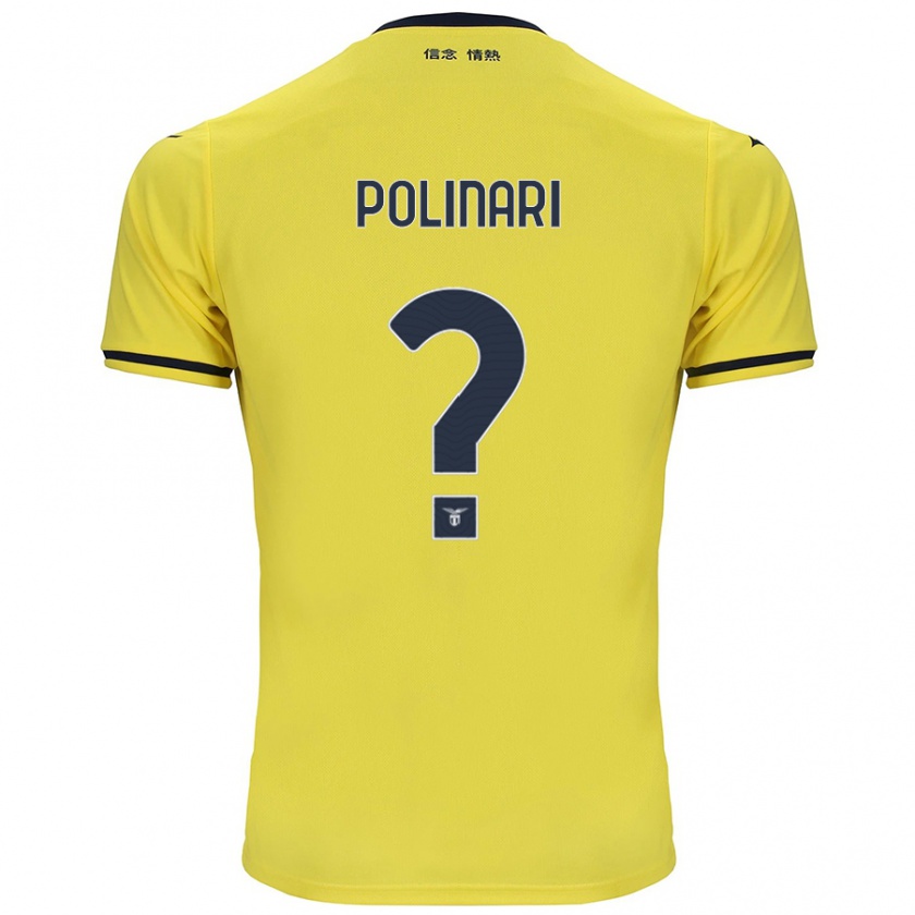 Kandiny Enfant Maillot Fabio Polinari #0 Jaune Tenues Extérieur 2024/25 T-Shirt