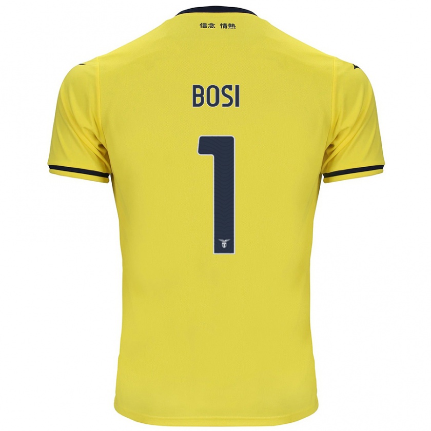 Kandiny Enfant Maillot Gioele Bosi #1 Jaune Tenues Extérieur 2024/25 T-Shirt