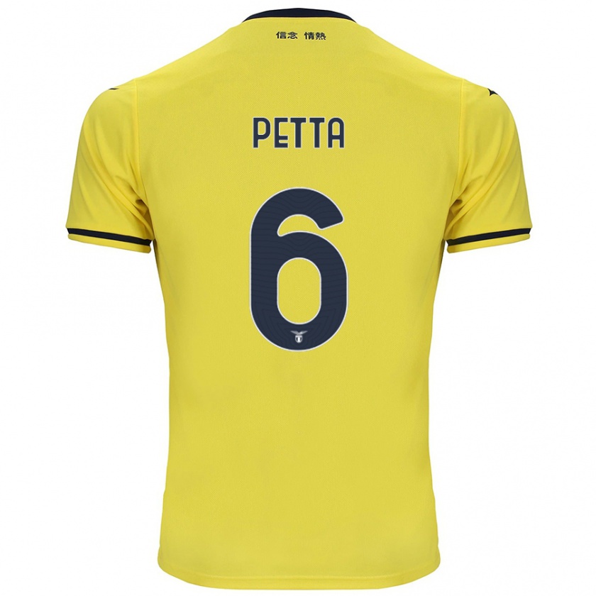 Kandiny Enfant Maillot Andrea Petta #6 Jaune Tenues Extérieur 2024/25 T-Shirt