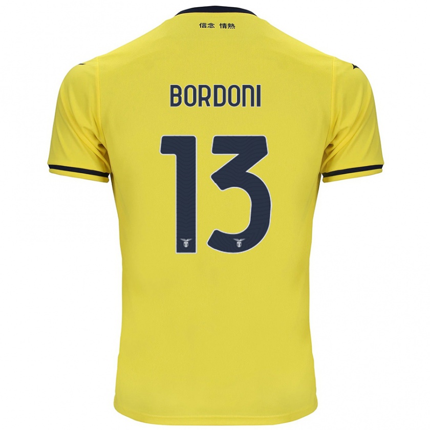 Kandiny Enfant Maillot Tommaso Bordoni #13 Jaune Tenues Extérieur 2024/25 T-Shirt