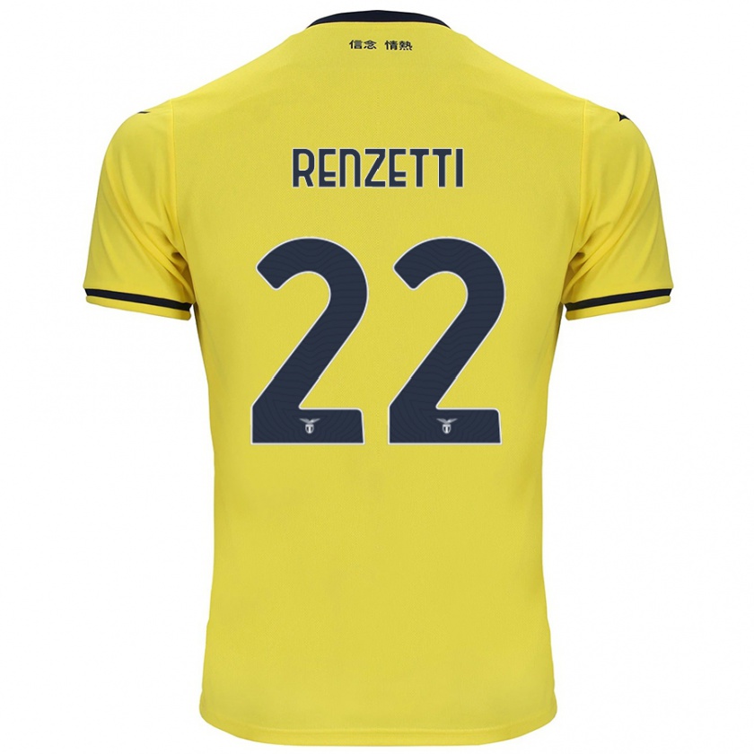 Kandiny Enfant Maillot Davide Renzetti #22 Jaune Tenues Extérieur 2024/25 T-Shirt