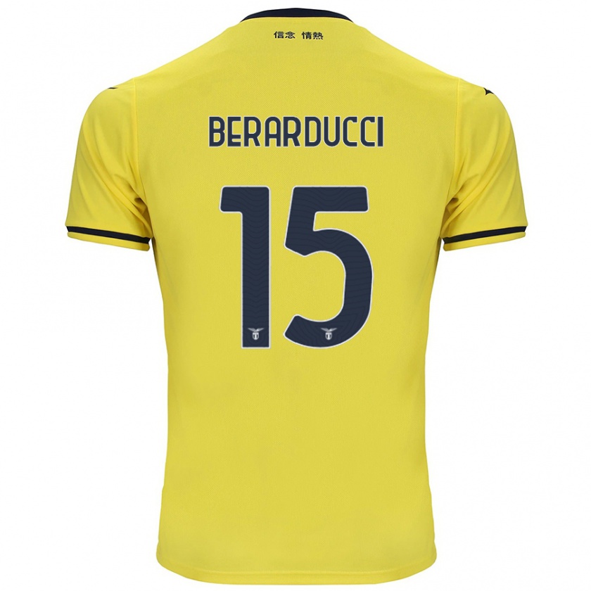 Kandiny Enfant Maillot Martina Berarducci #15 Jaune Tenues Extérieur 2024/25 T-Shirt