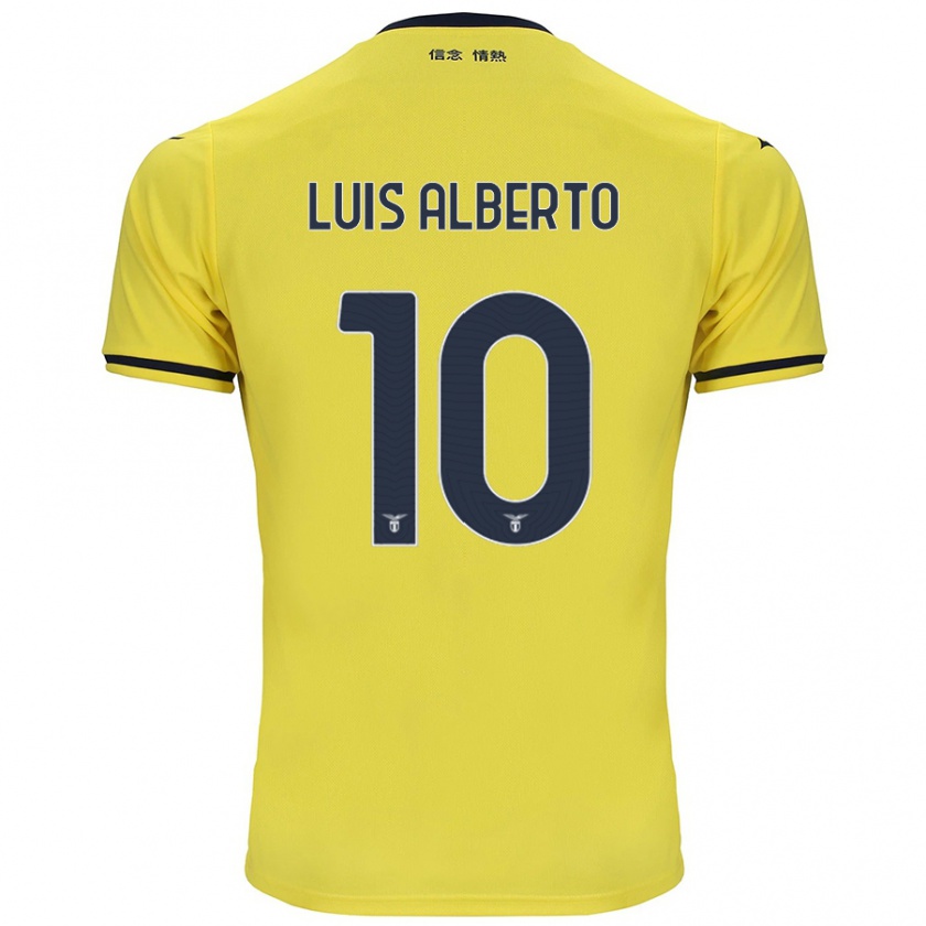 Kandiny Enfant Maillot Luis Alberto #10 Jaune Tenues Extérieur 2024/25 T-Shirt