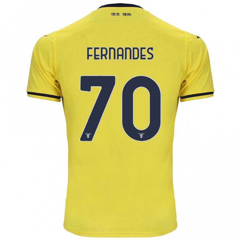 Kandiny Enfant Maillot Saná Fernandes #70 Jaune Tenues Extérieur 2024/25 T-Shirt