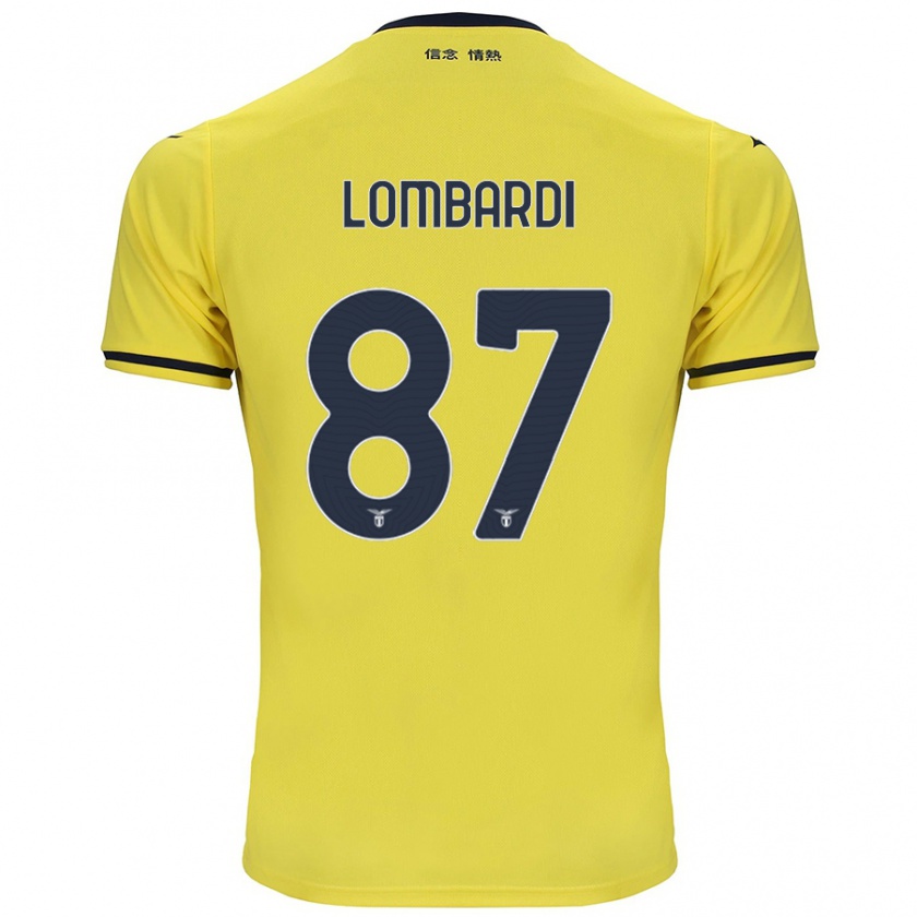 Kandiny Enfant Maillot Cristiano Lombardi #87 Jaune Tenues Extérieur 2024/25 T-Shirt