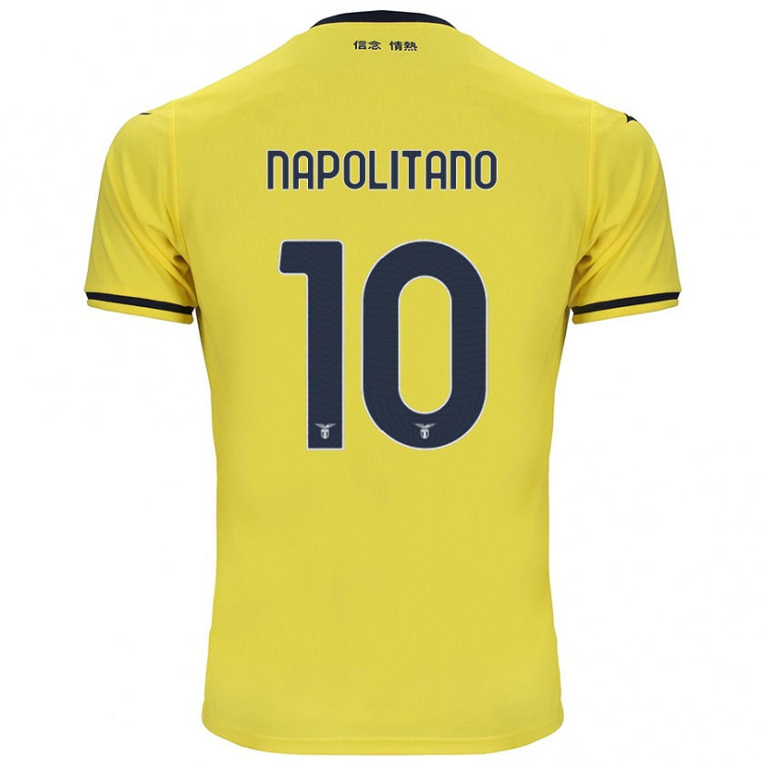 Kandiny Enfant Maillot Luca Napolitano #10 Jaune Tenues Extérieur 2024/25 T-Shirt