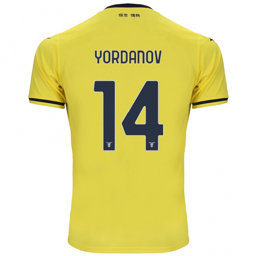 Kandiny Enfant Maillot Damyan Yordanov #14 Jaune Tenues Extérieur 2024/25 T-Shirt