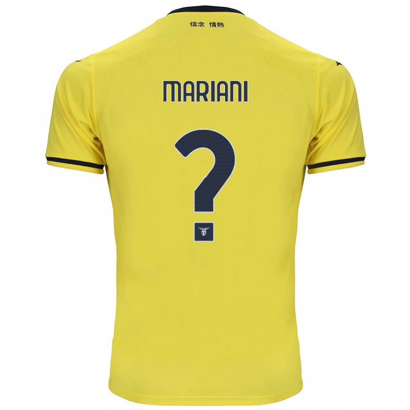 Kandiny Enfant Maillot Alessandro Mariani #0 Jaune Tenues Extérieur 2024/25 T-Shirt