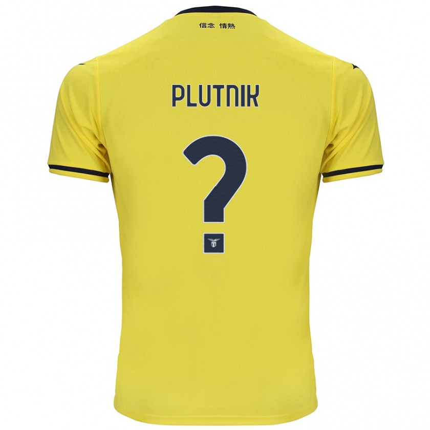 Kandiny Enfant Maillot Artem Plutnik #0 Jaune Tenues Extérieur 2024/25 T-Shirt