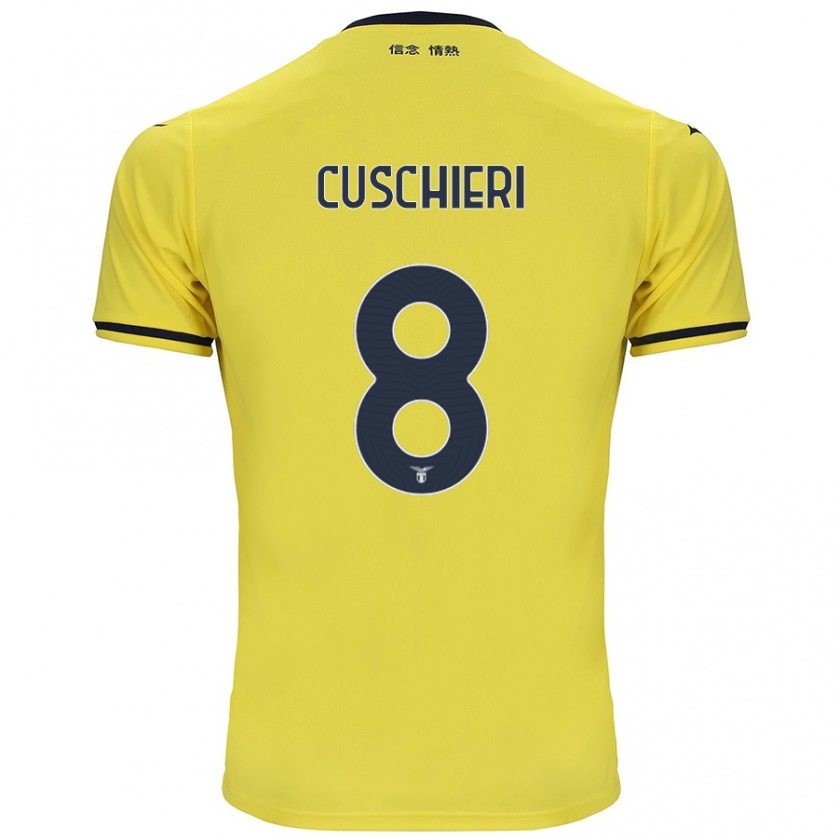 Kandiny Enfant Maillot Rachel Cuschieri #8 Jaune Tenues Extérieur 2024/25 T-Shirt