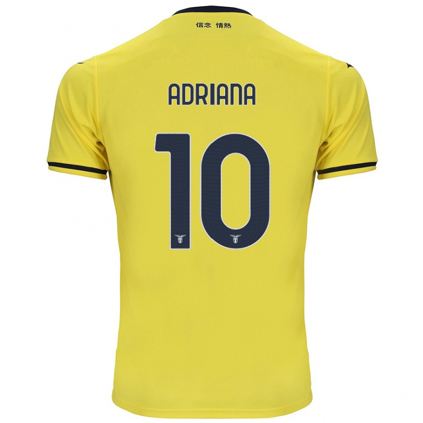 Kandiny Enfant Maillot Adriana Martín Santamaría #10 Jaune Tenues Extérieur 2024/25 T-Shirt