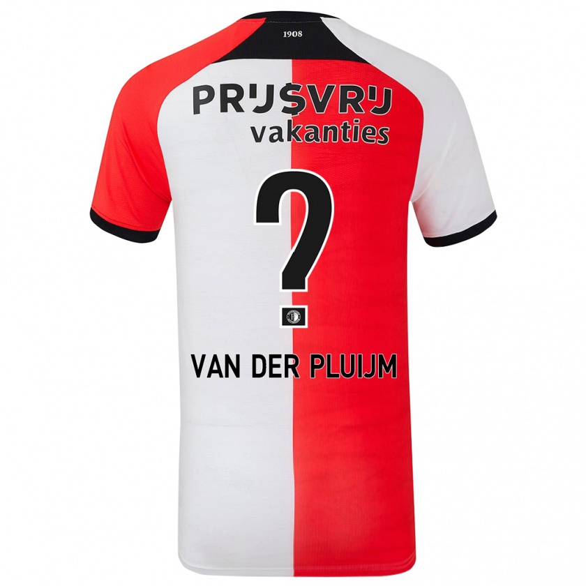 Kandiny Homme Maillot Marvin Van Der Pluijm #0 Rouge Blanc Tenues Domicile 2024/25 T-Shirt