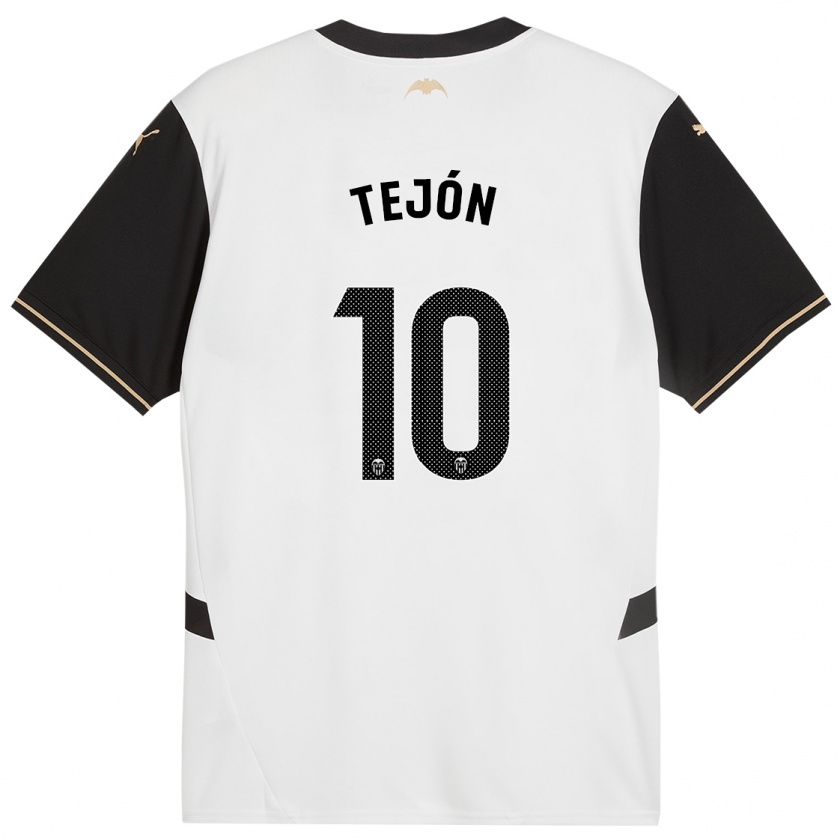 Kandiny Homme Maillot Martín Tejón #10 Blanc Noir Tenues Domicile 2024/25 T-Shirt