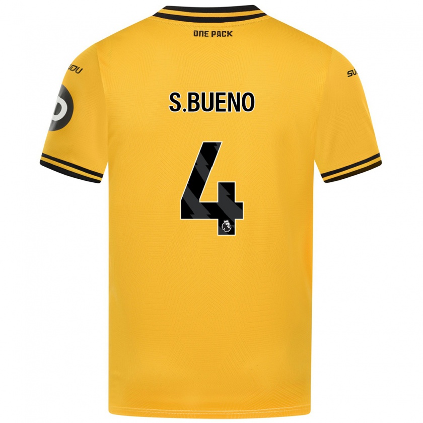 Kandiny Homme Maillot Santiago Bueno #4 Jaune Tenues Domicile 2024/25 T-Shirt