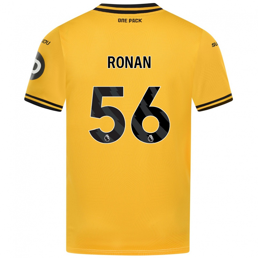 Kandiny Homme Maillot Connor Ronan #56 Jaune Tenues Domicile 2024/25 T-Shirt