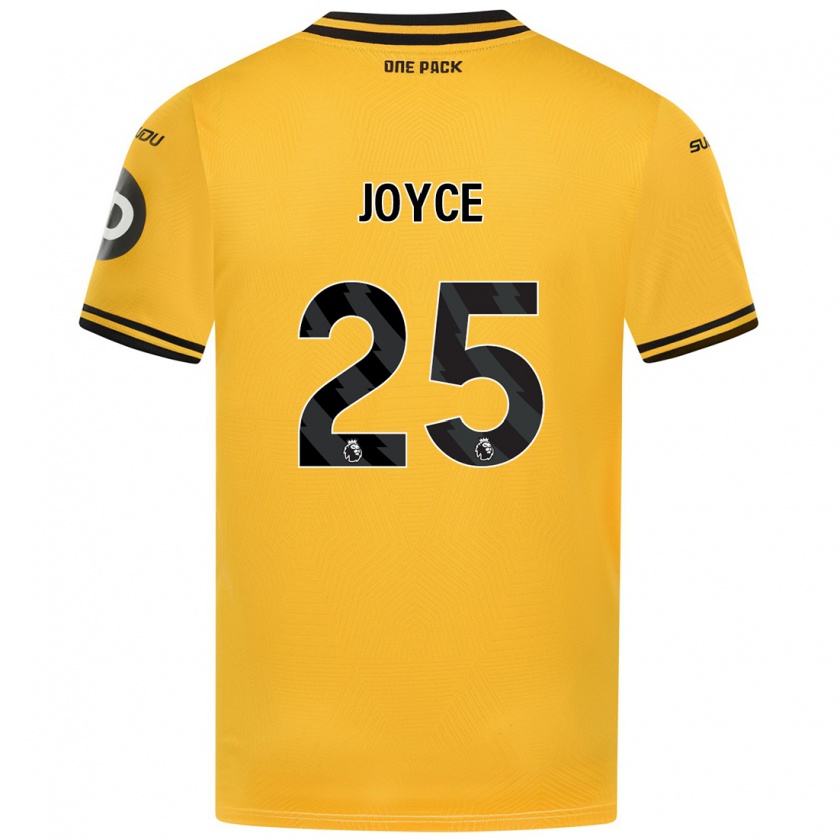 Kandiny Homme Maillot Leonie Joyce #25 Jaune Tenues Domicile 2024/25 T-Shirt