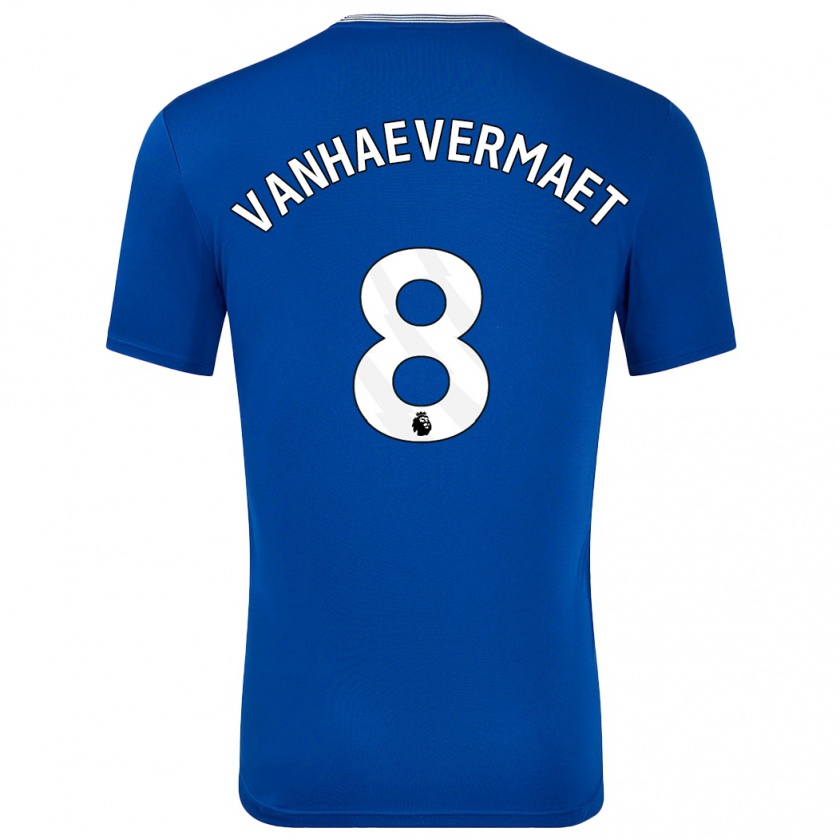 Kandiny Homme Maillot Justine Vanhaevermaet #8 Bleu Avec Tenues Domicile 2024/25 T-Shirt