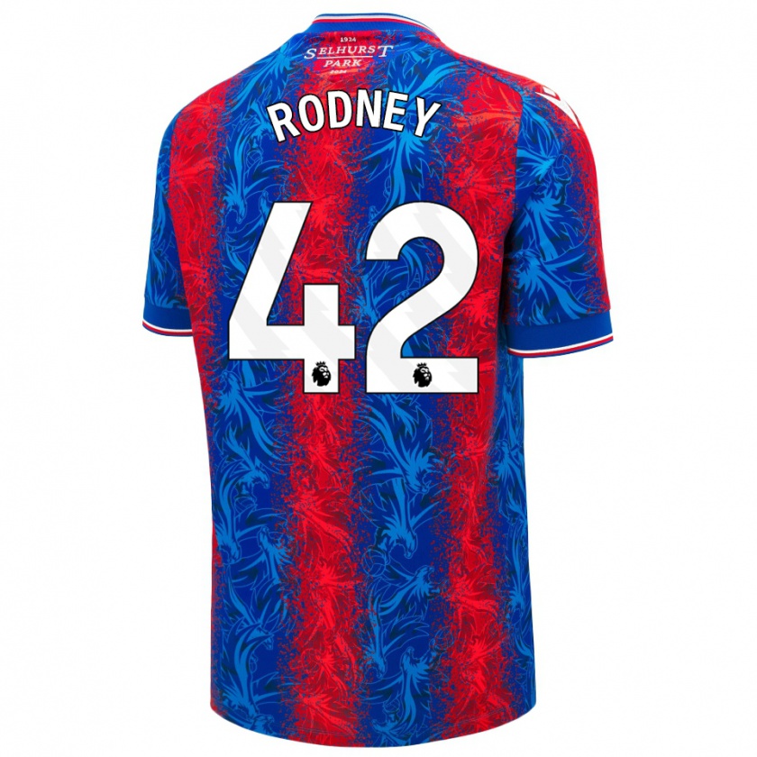 Kandiny Homme Maillot Kaden Rodney #42 Rayures Rouges Et Bleues Tenues Domicile 2024/25 T-Shirt