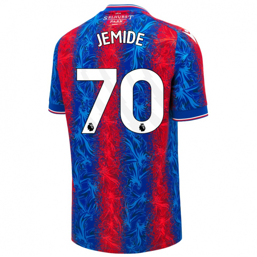 Kandiny Homme Maillot Mofe Jemide #70 Rayures Rouges Et Bleues Tenues Domicile 2024/25 T-Shirt