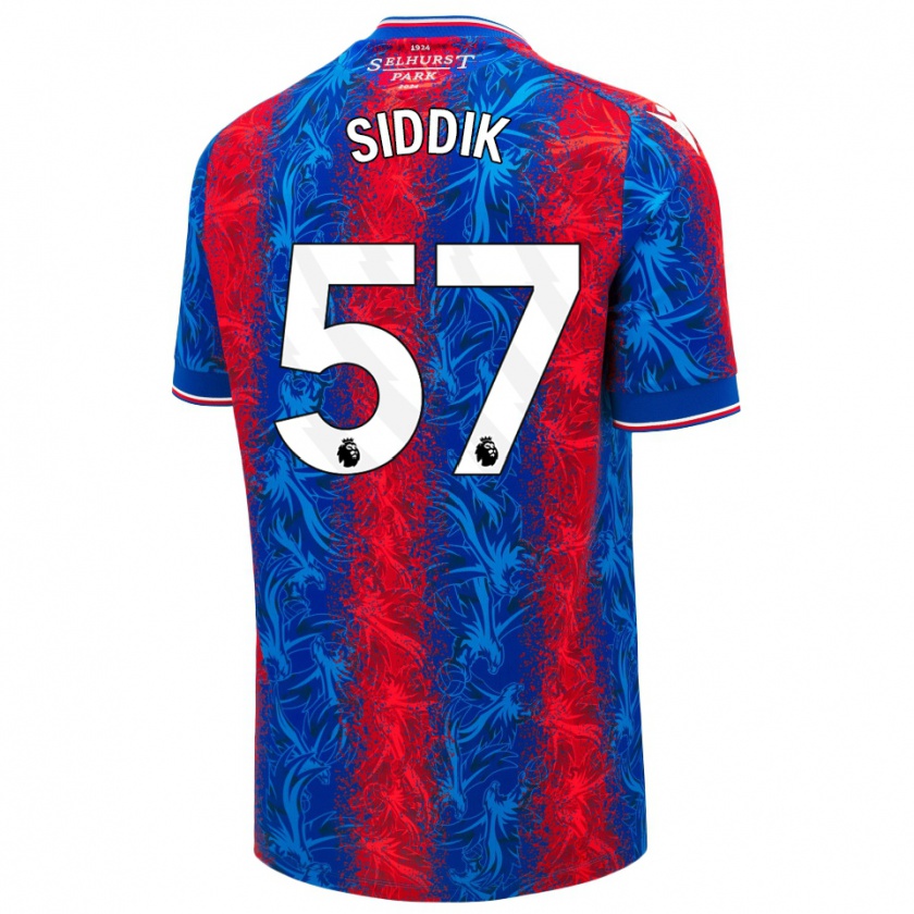 Kandiny Homme Maillot Cardo Siddik #57 Rayures Rouges Et Bleues Tenues Domicile 2024/25 T-Shirt