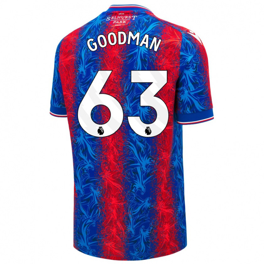 Kandiny Homme Maillot Owen Goodman #63 Rayures Rouges Et Bleues Tenues Domicile 2024/25 T-Shirt