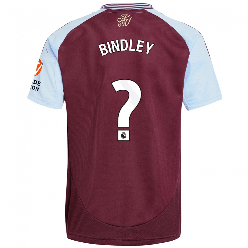 Kandiny Homme Maillot Oliver Bindley #0 Bordeaux Bleu Ciel Tenues Domicile 2024/25 T-Shirt