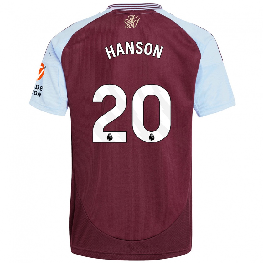 Kandiny Homme Maillot Kirsty Hanson #20 Bordeaux Bleu Ciel Tenues Domicile 2024/25 T-Shirt