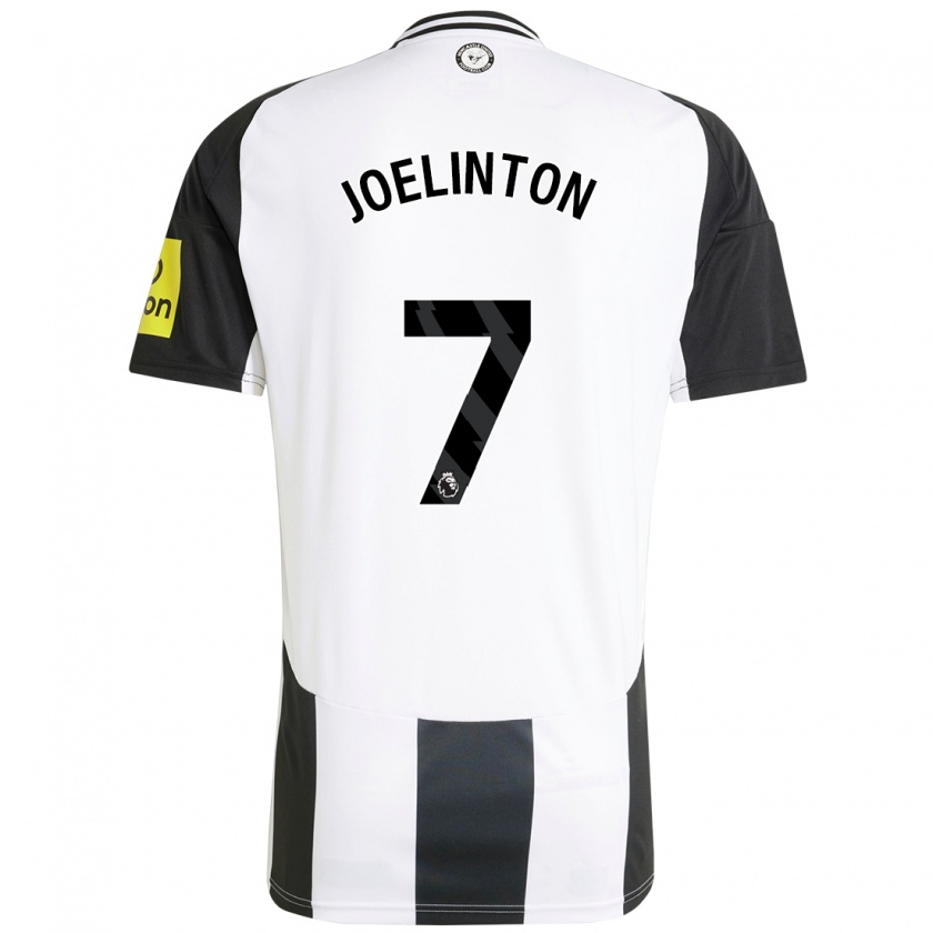 Kandiny Homme Maillot Joelinton #7 Blanc Noir Tenues Domicile 2024/25 T-Shirt