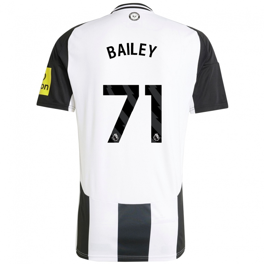 Kandiny Homme Maillot Scott Bailey #71 Blanc Noir Tenues Domicile 2024/25 T-Shirt