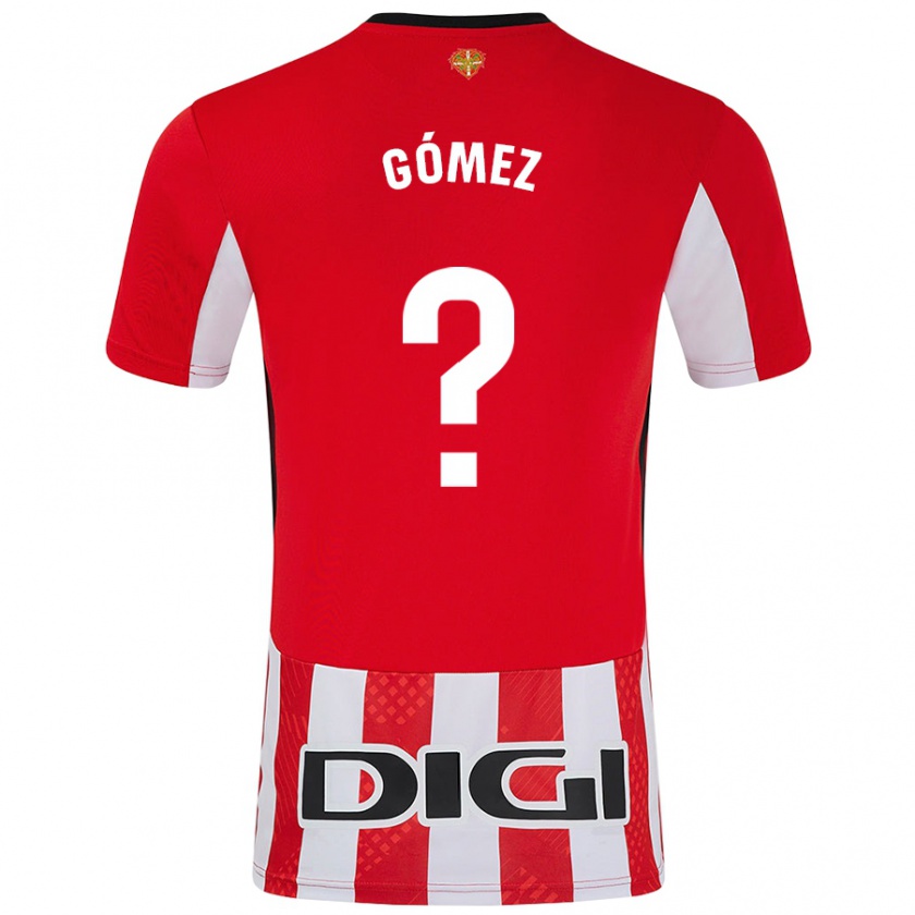 Kandiny Homme Maillot Xabi Gómez #0 Rouge Blanc Tenues Domicile 2024/25 T-Shirt