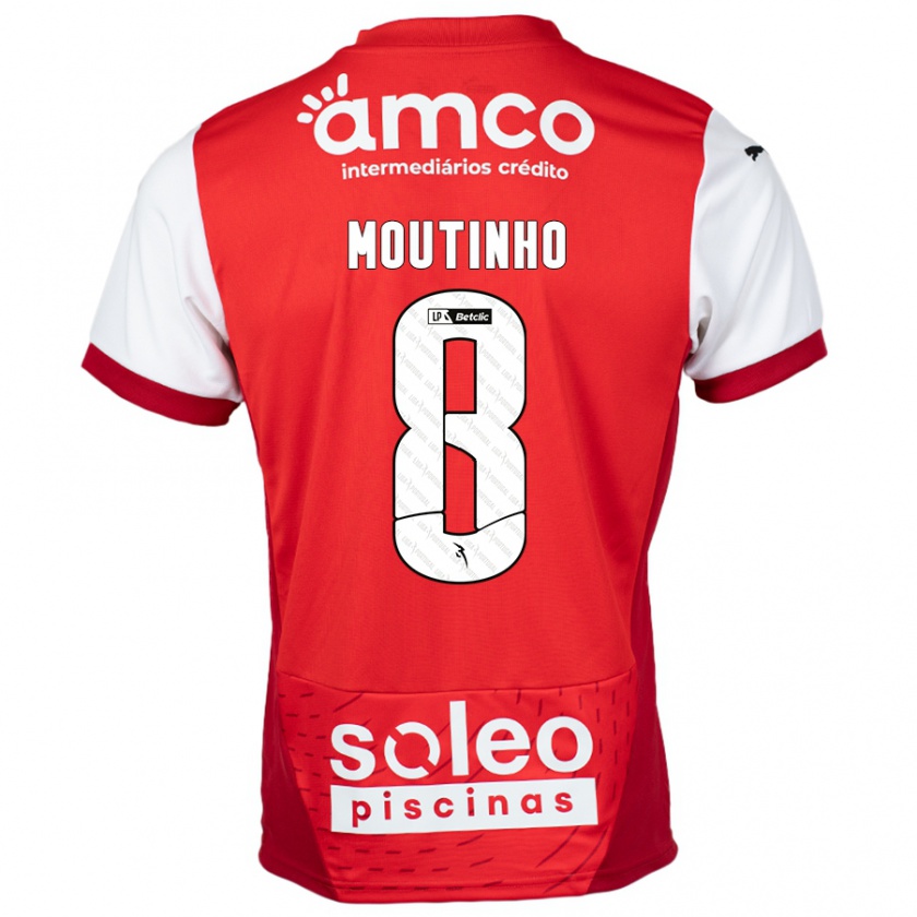 Kandiny Homme Maillot João Moutinho #8 Rouge Blanc Tenues Domicile 2024/25 T-Shirt