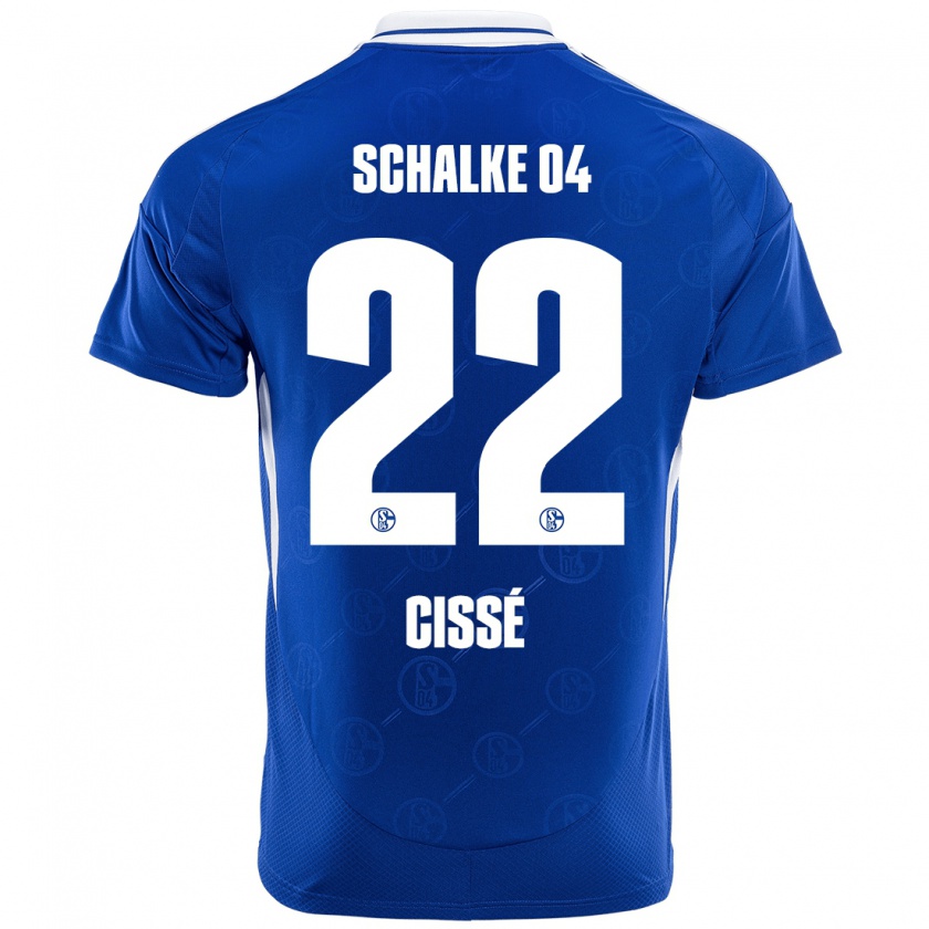 Kandiny Homme Maillot Ibrahima Cissé #22 Bleu Royal Tenues Domicile 2024/25 T-Shirt