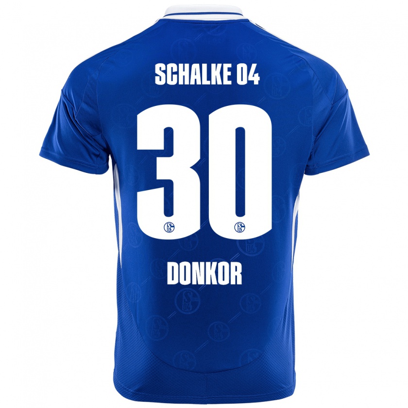 Kandiny Homme Maillot Anton Donkor #30 Bleu Royal Tenues Domicile 2024/25 T-Shirt