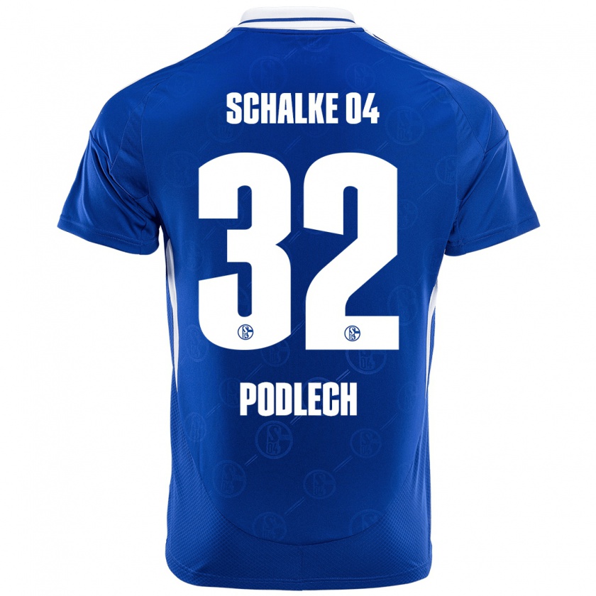 Kandiny Homme Maillot Luca Podlech #32 Bleu Royal Tenues Domicile 2024/25 T-Shirt