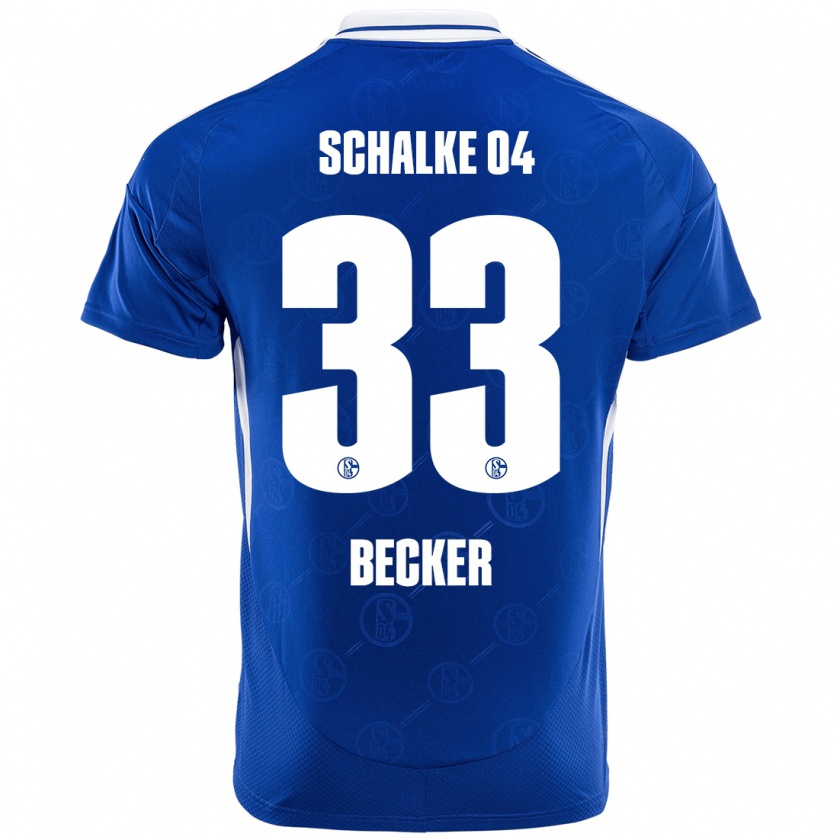 Kandiny Homme Maillot Vitalie Becker #33 Bleu Royal Tenues Domicile 2024/25 T-Shirt