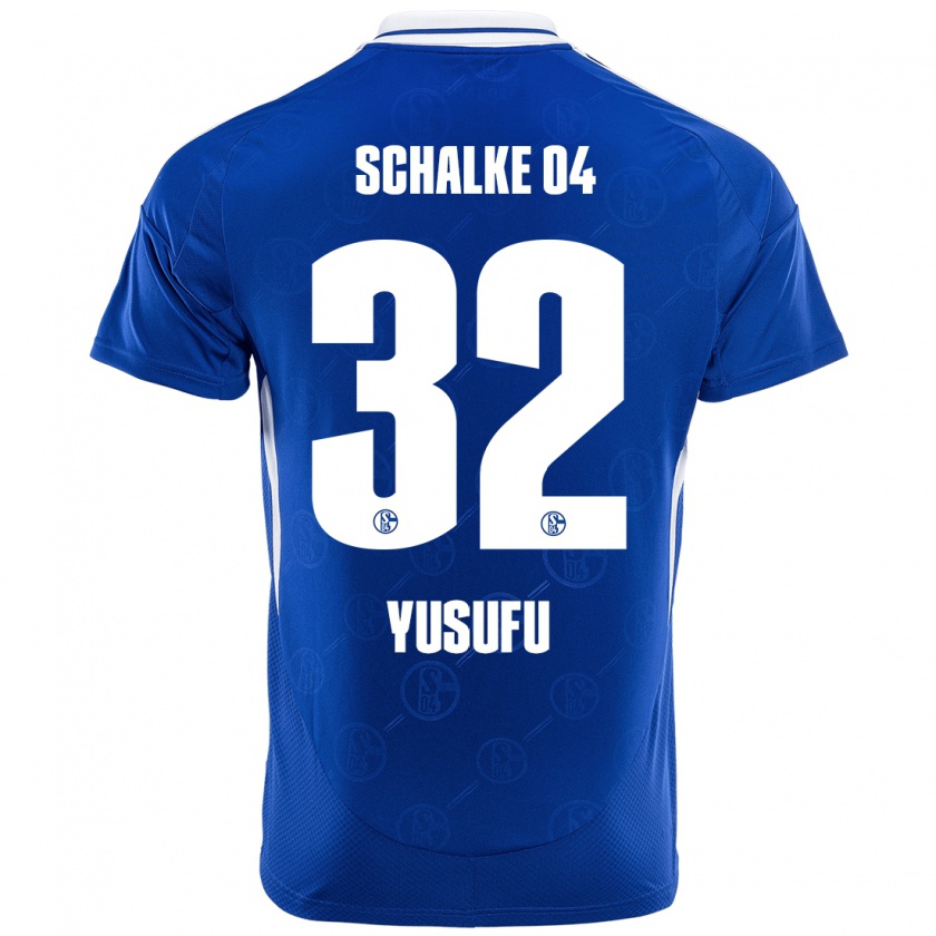 Kandiny Homme Maillot Faaris Yusufu #32 Bleu Royal Tenues Domicile 2024/25 T-Shirt