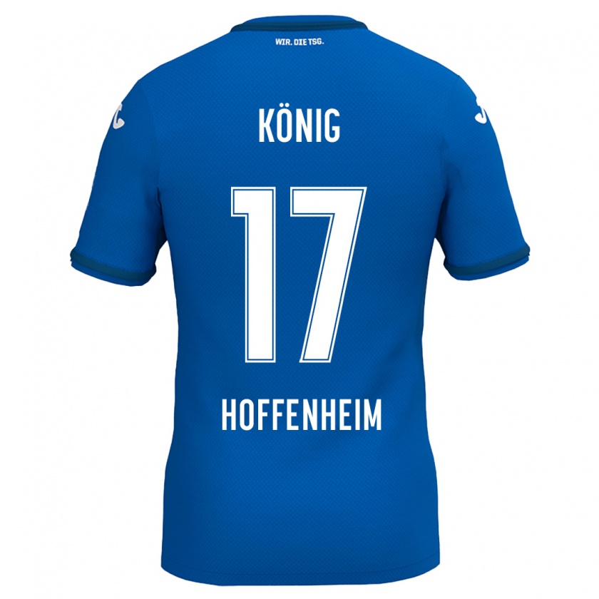 Kandiny Homme Maillot Noah König #17 Bleu Royal Tenues Domicile 2024/25 T-Shirt