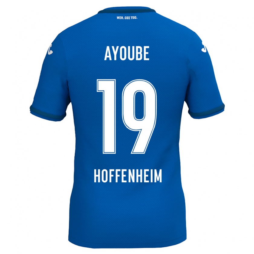 Kandiny Homme Maillot Ayoube Amaimouni-Echghouyab #19 Bleu Royal Tenues Domicile 2024/25 T-Shirt