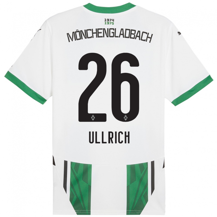 Kandiny Homme Maillot Lukas Ullrich #26 Blanc Vert Tenues Domicile 2024/25 T-Shirt