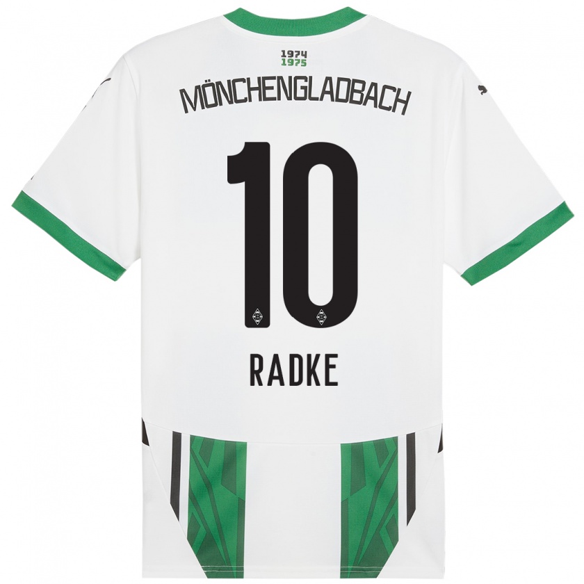 Kandiny Homme Maillot Laura Radke #10 Blanc Vert Tenues Domicile 2024/25 T-Shirt