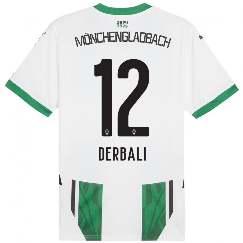 Kandiny Homme Maillot Louisa Derbali #12 Blanc Vert Tenues Domicile 2024/25 T-Shirt