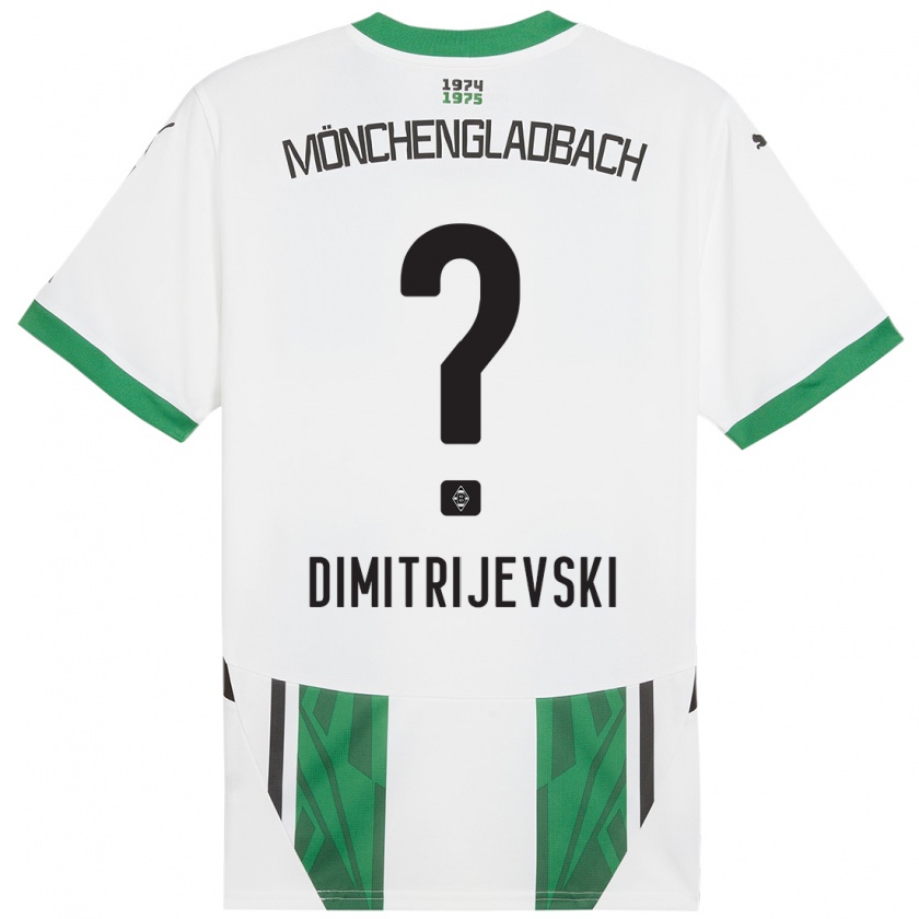 Kandiny Homme Maillot Maximilian Dimitrijevski #0 Blanc Vert Tenues Domicile 2024/25 T-Shirt