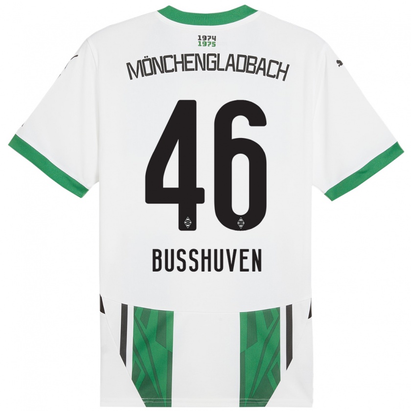 Kandiny Homme Maillot Alina Busshuven #46 Blanc Vert Tenues Domicile 2024/25 T-Shirt