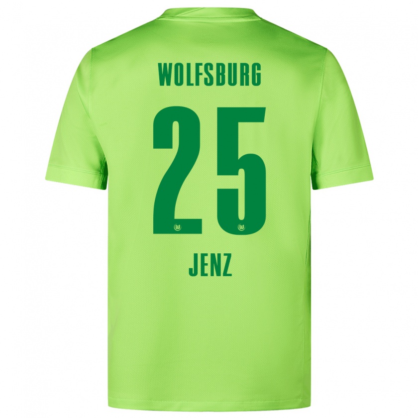 Kandiny Homme Maillot Moritz Jenz #25 Vert Fluo Tenues Domicile 2024/25 T-Shirt