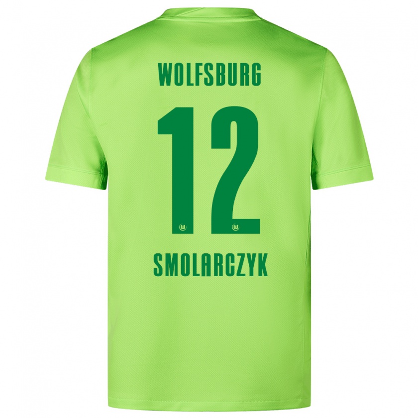 Kandiny Homme Maillot Nelly Smolarczyk #12 Vert Fluo Tenues Domicile 2024/25 T-Shirt